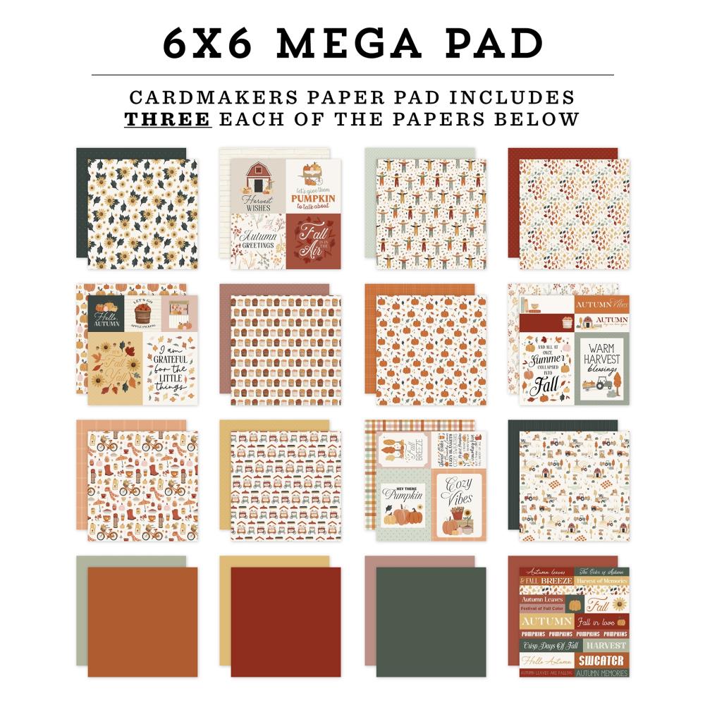 Carta Bella It's Autumn 6 x 6 Mega Paper Pad cbia452031 Detailed View