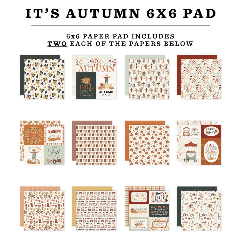 Carta Bella It's Autumn 6 x 6 Paper Pad cbia452023 Detailed View