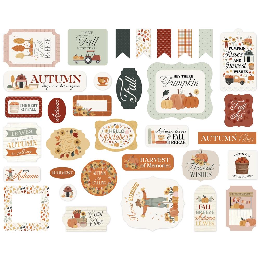 Carta Bella It's Autumn Ephemera cbia452024 Fall Sentiments