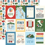 Carta Bella Italy 12 x 12 Collection Kit cbi472016 3X4 Journaling Cards