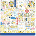 Carta Bella Lemonade 12 x 12 Collection Kit cble495016 Cardstock Stickers