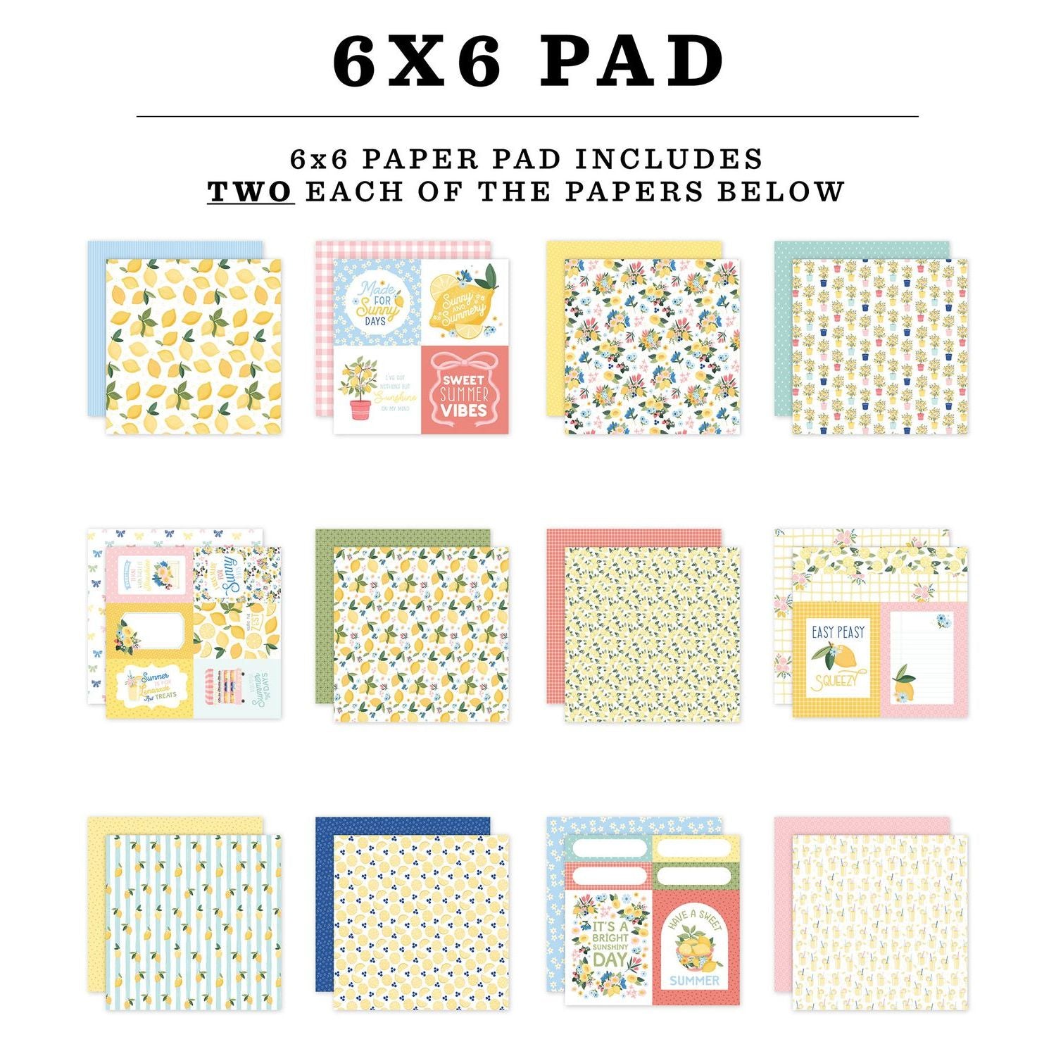 Carta Bella Lemonade 6 x 6 Paper Pad cble495023 Product Images