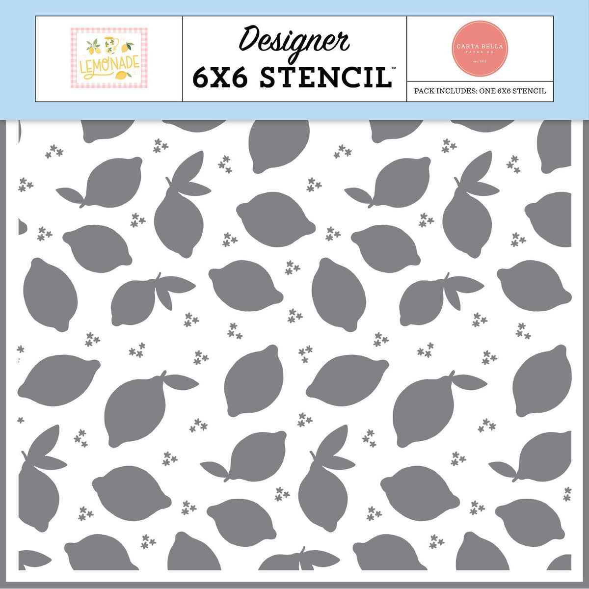 Carta Bella Life Gives You Lemons 6 x 6 Stencil cble495033