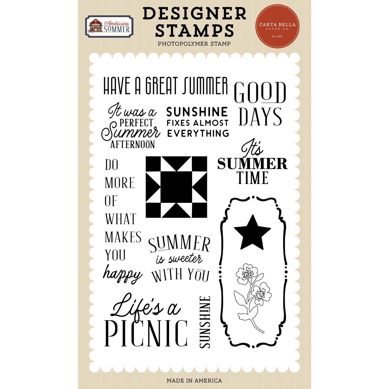 Carta Bella Life's A Picnic Clear Stamps cbas493043