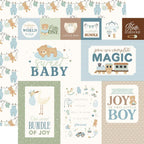 Carta Bella Little Lullabies Baby Boy 12 x 12 Collection Kit cblub485016 Multi Journaling Cards