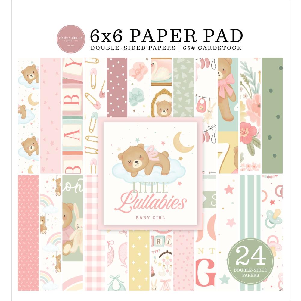 Carta Bella Little Lullabies Baby Girl 6 x 6 Paper Pad cblug486023