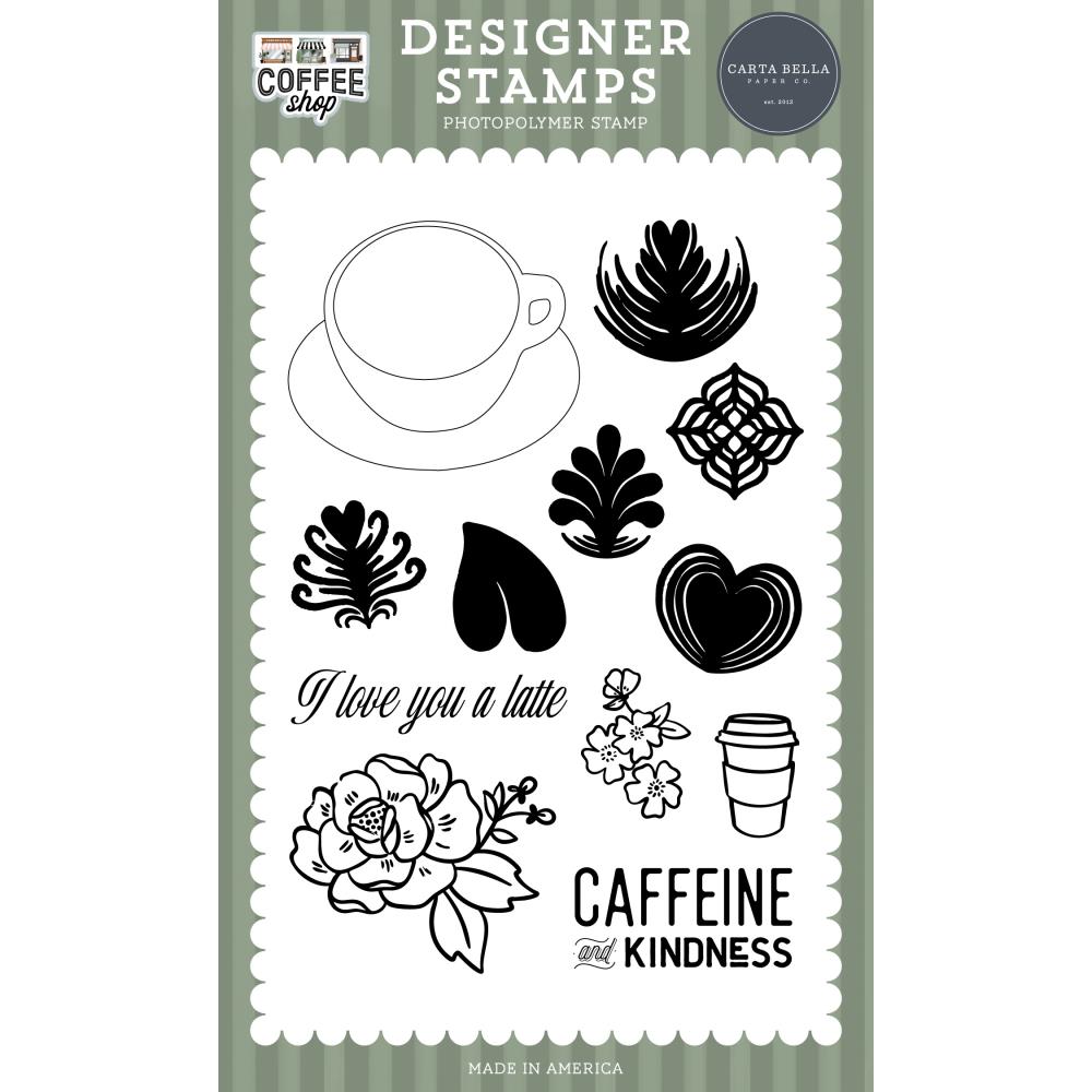 Carta Bella Love You A Latte Clear Stamps cbcs446042
