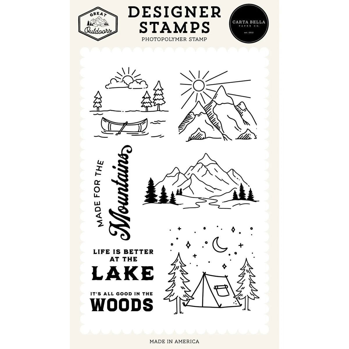 Carta Bella Made For The Mountains Clear Stamps cbout542044