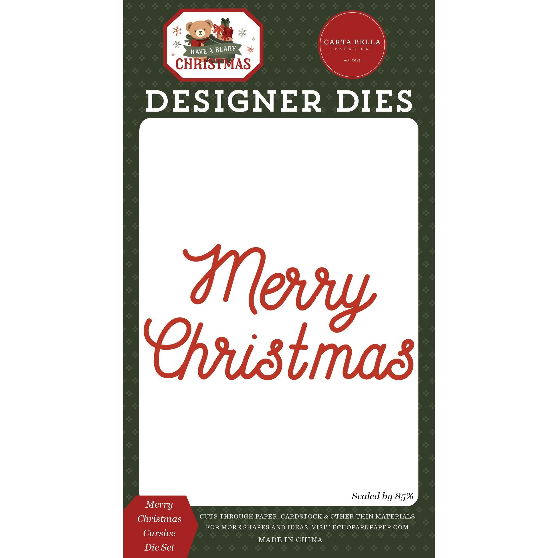 Carta Bella Merry Christmas Cursive Dies cbbc518040