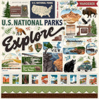 Carta Bella National Parks 12 x 12 Collection Kit cbn443016 Cardstock Stickers