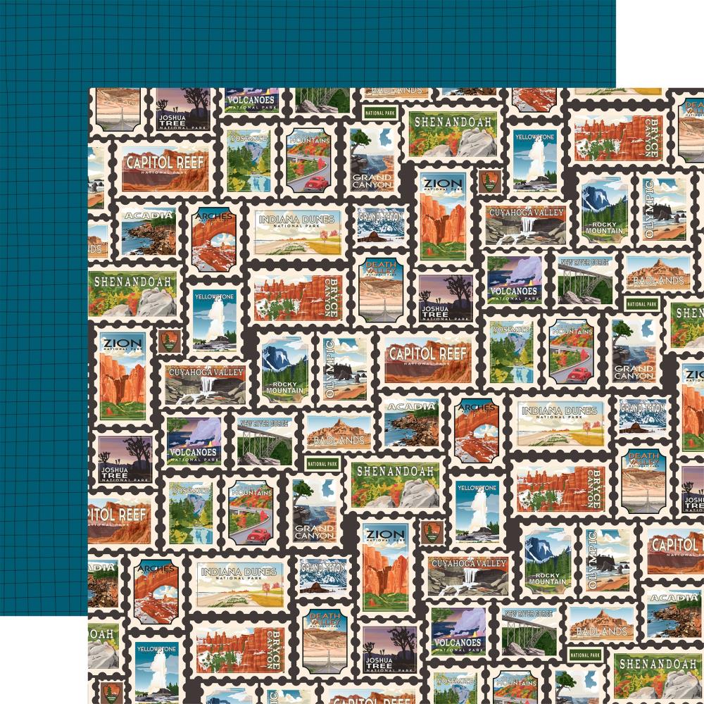 Carta Bella National Parks 12 x 12 Collection Kit cbn443016 National Park Stamps