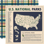 Carta Bella National Parks 12 x 12 Collection Kit cbn443016 National Parks Map