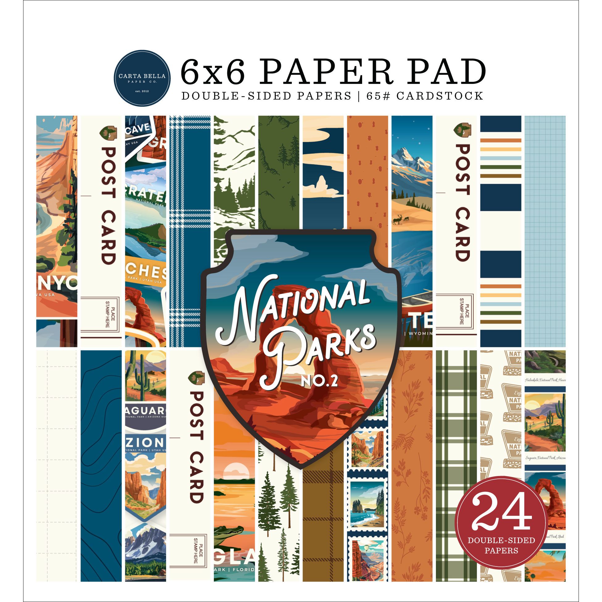 Carta Bella National Parks No. 2 6 x 6 Paper Pad cbnt504023