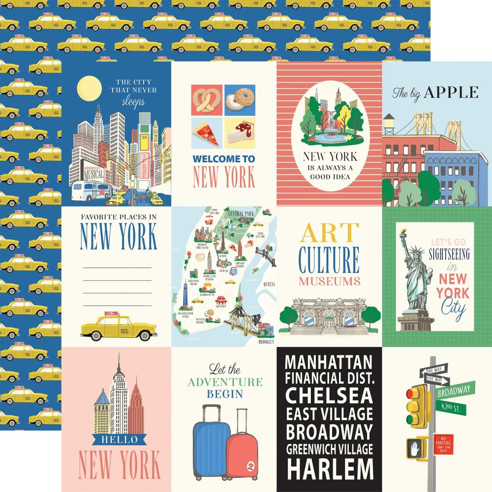 Carta Bella New York City 12 x 12 Collection Kit cbnyc471016 3X4 Journaling Cards