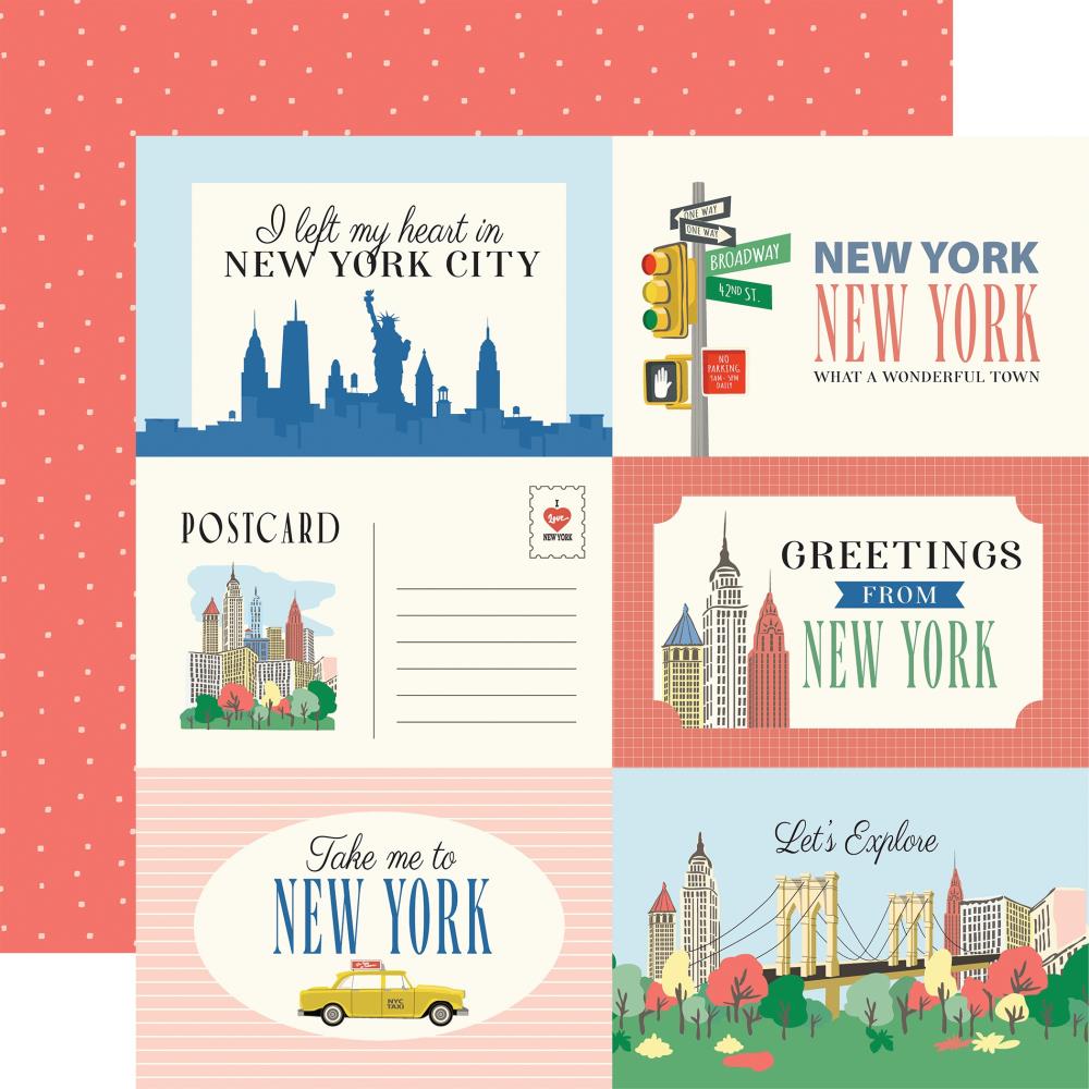 Carta Bella New York City 12 x 12 Collection Kit cbnyc471016 6X4 Journaling Cards