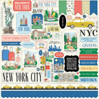 Carta Bella New York City 12 x 12 Collection Kit cbnyc471016 Cardstock Stickers