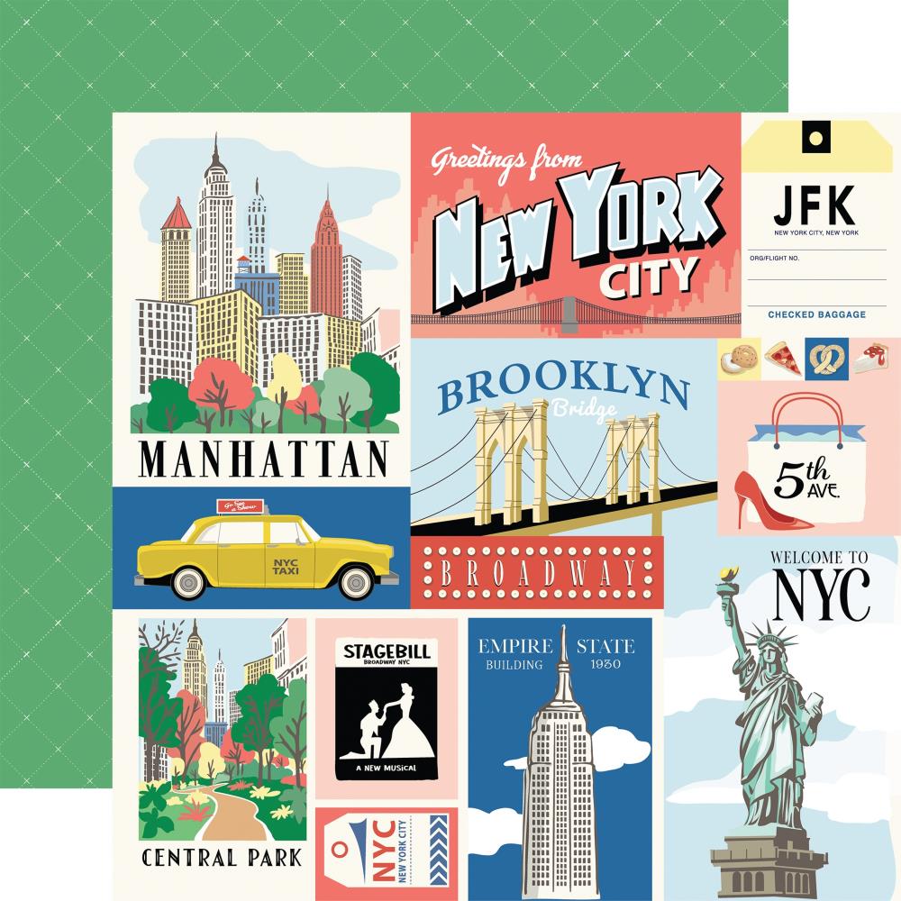 Carta Bella New York City 12 x 12 Collection Kit cbnyc471016 Multi Journaling Cards