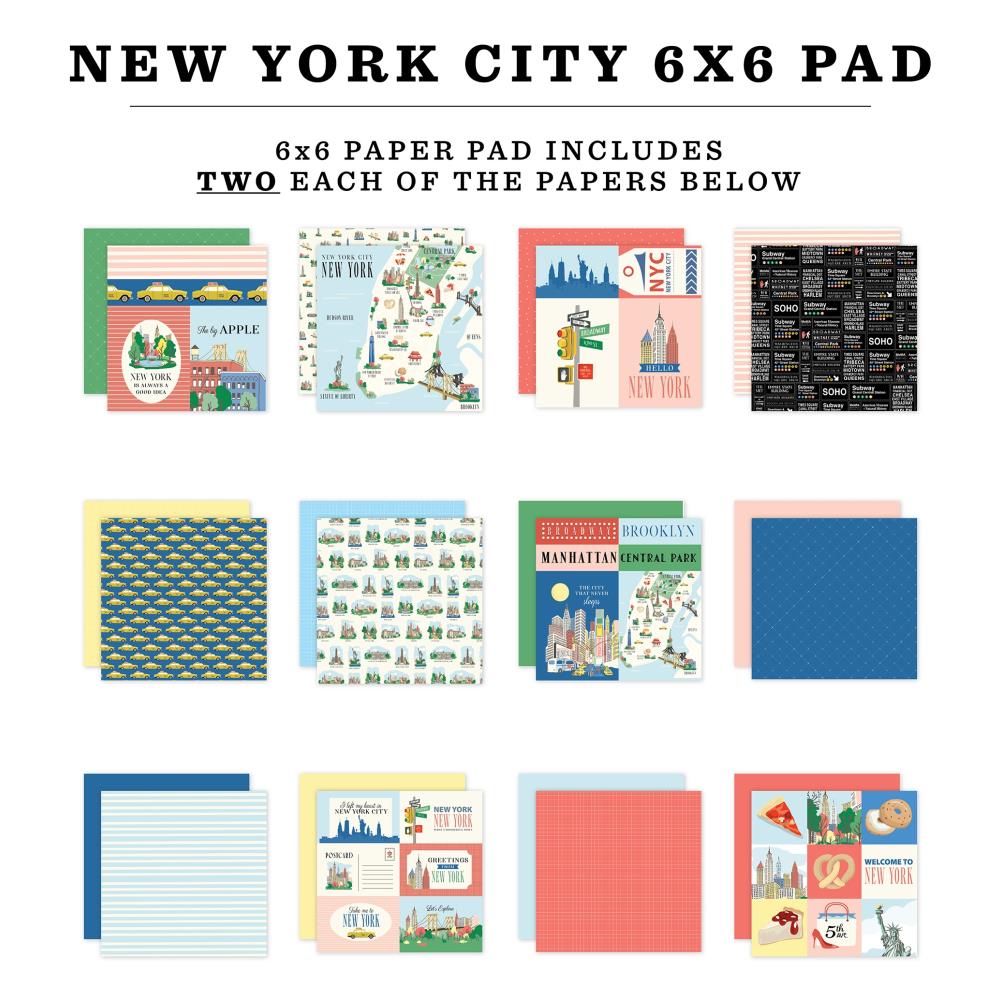 Carta Bella New York City 6 x 6 Paper Pad cbnyc471023 Travel Designs