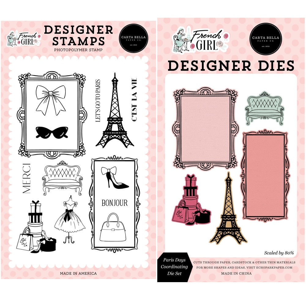 Carta Bella Paris Days Clear Stamps And Dies Bundle