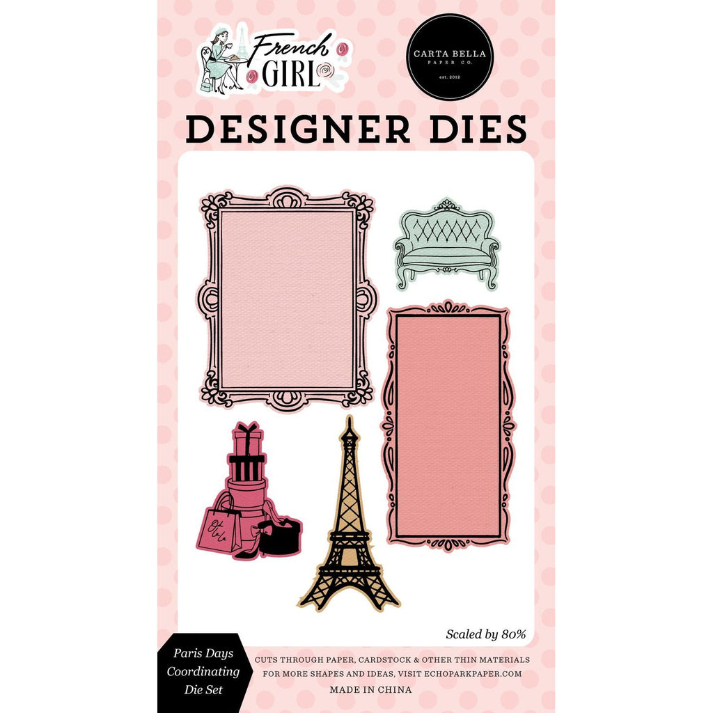 Carta Bella Paris Days Clear Stamps And Dies Bundle CBFG490042 Dies Set Alone
