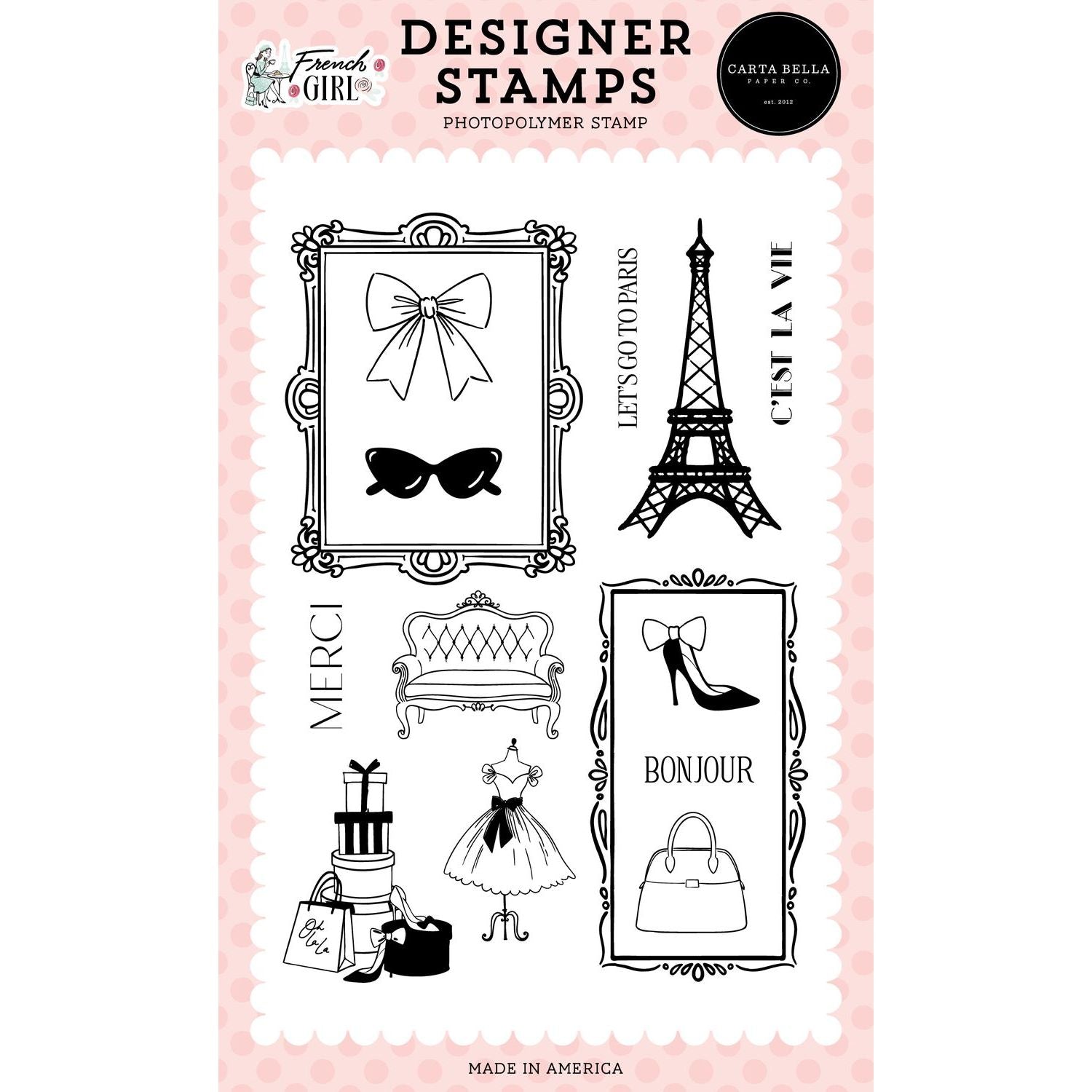 Carta Bella Paris Days Clear Stamps And Dies Bundle CBFG490045 Stamps Set Alone