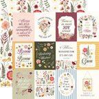 Carta Bella Pressed Floral 12 x 12 Collection Kit cbpf473016 3x4 Journaling Cards