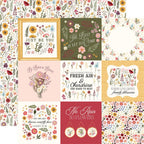 Carta Bella Pressed Floral 12 x 12 Collection Kit cbpf473016 4X4 Journaling Cards