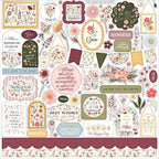 Carta Bella Pressed Floral 12 x 12 Collection Kit cbpf473016 Cardstock Stickers