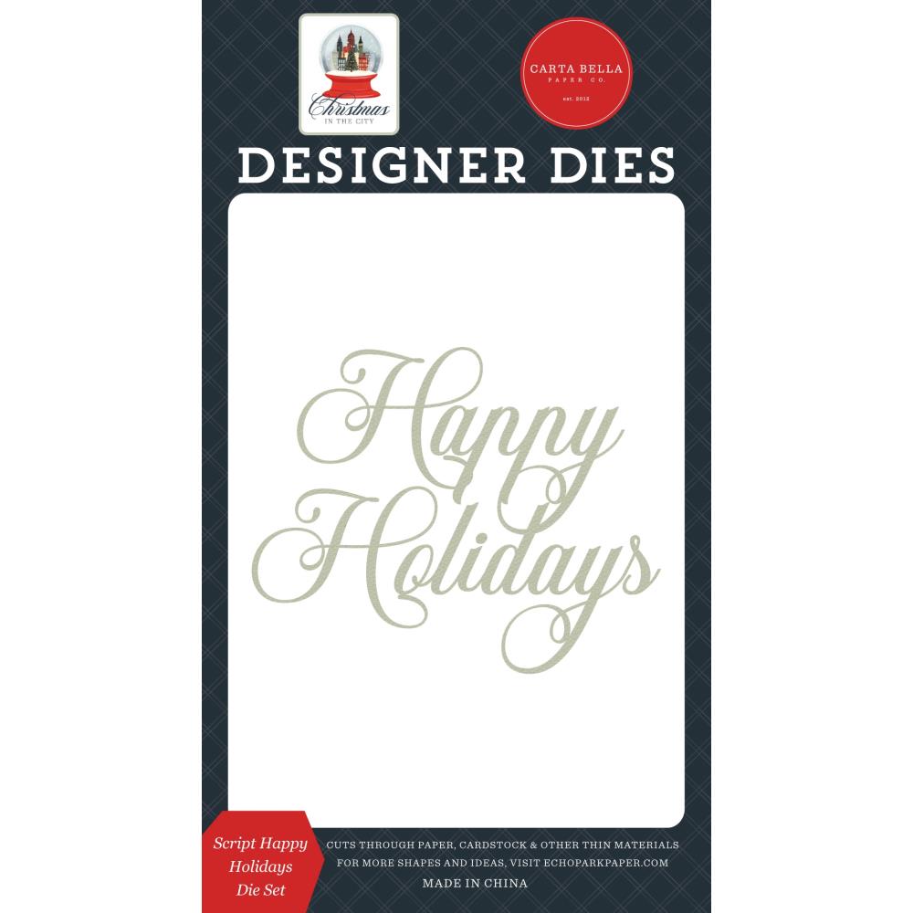 Carta Bella Script Happy Holidays Die cbcic456042