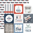 Carta Bella Seashore 12 x 12 Collection Kit cbsh444016 4X4 Journaling Cards