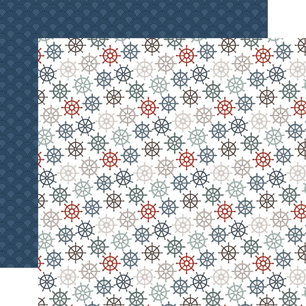 Carta Bella Seashore 12 x 12 Collection Kit cbsh444016 Ahoy Ship Wheel