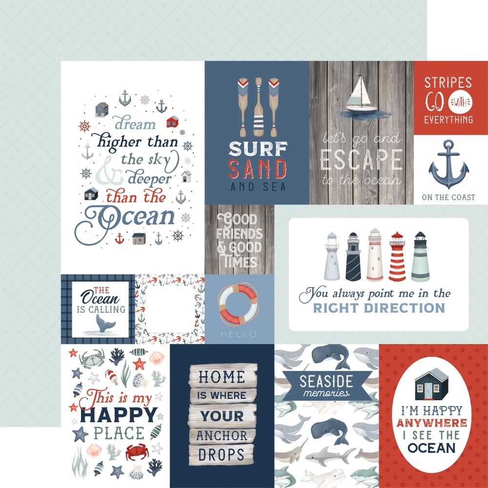 Carta Bella Seashore 12 x 12 Collection Kit cbsh444016 Multi Journaling Cards