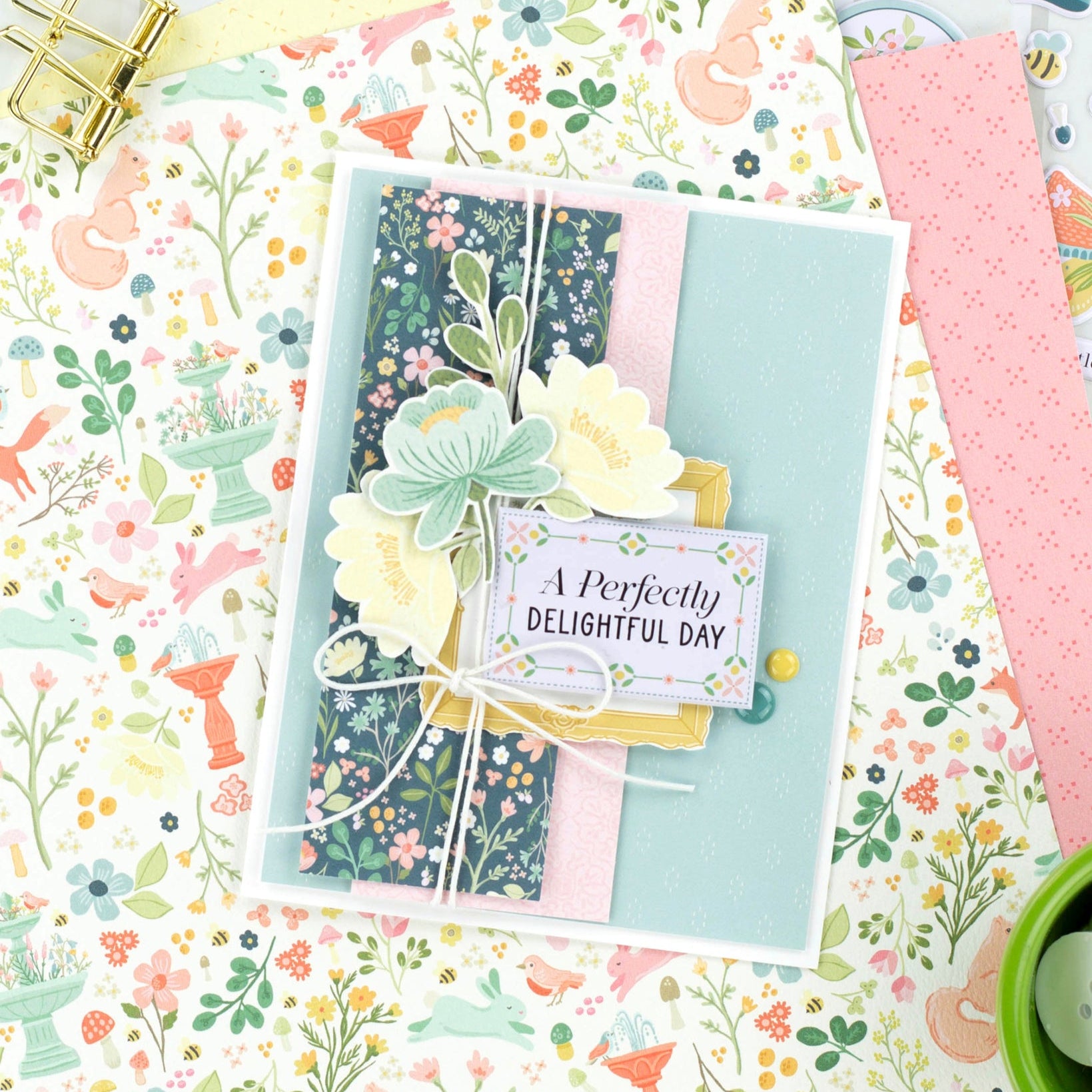 Carta Bella Secret Garden 6 x 6 Mega Paper Pad cbgd421031 A Perfectly Delightful Day Card