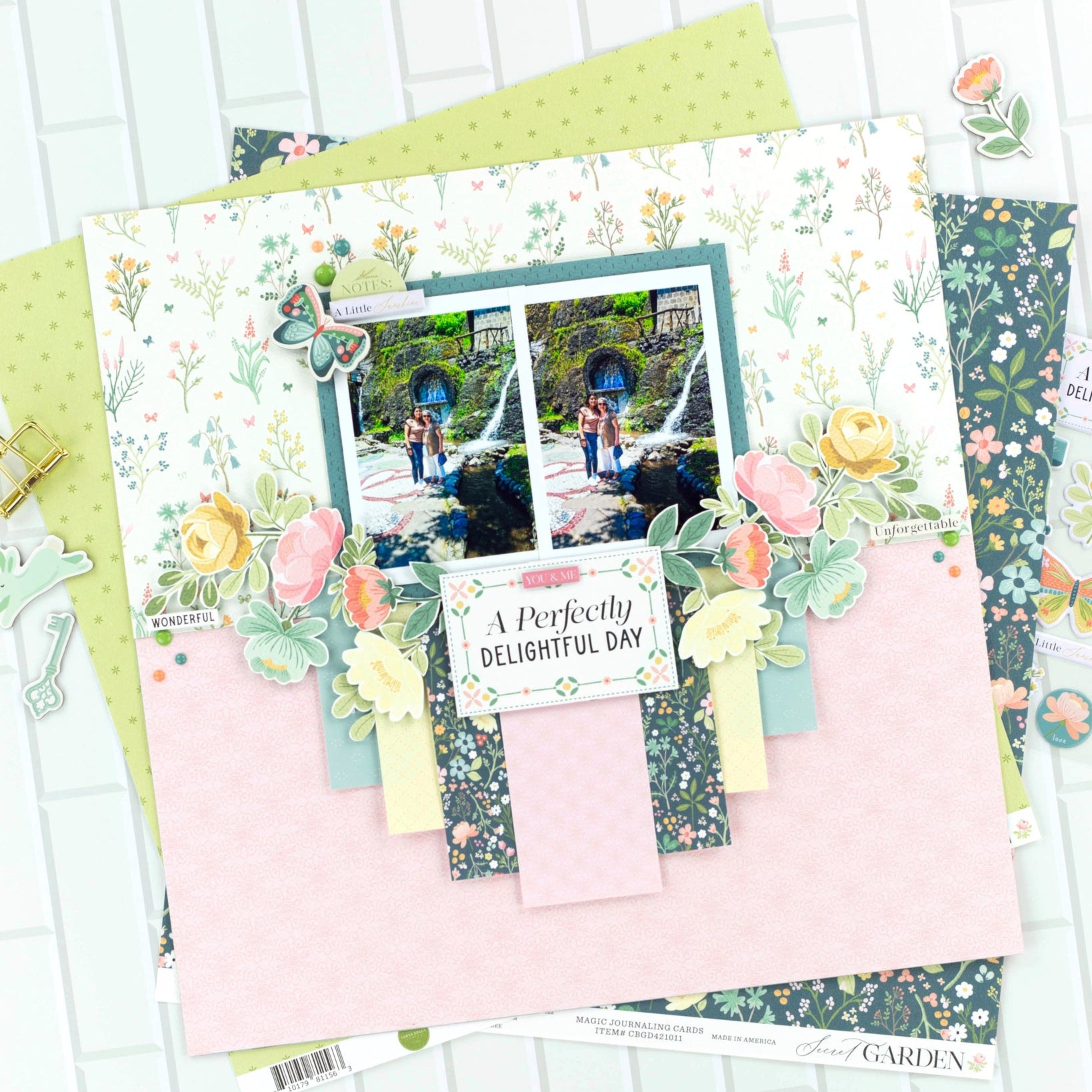 Carta Bella Secret Garden 6 x 6 Mega Paper Pad cbgd421031 Family Spring Layout