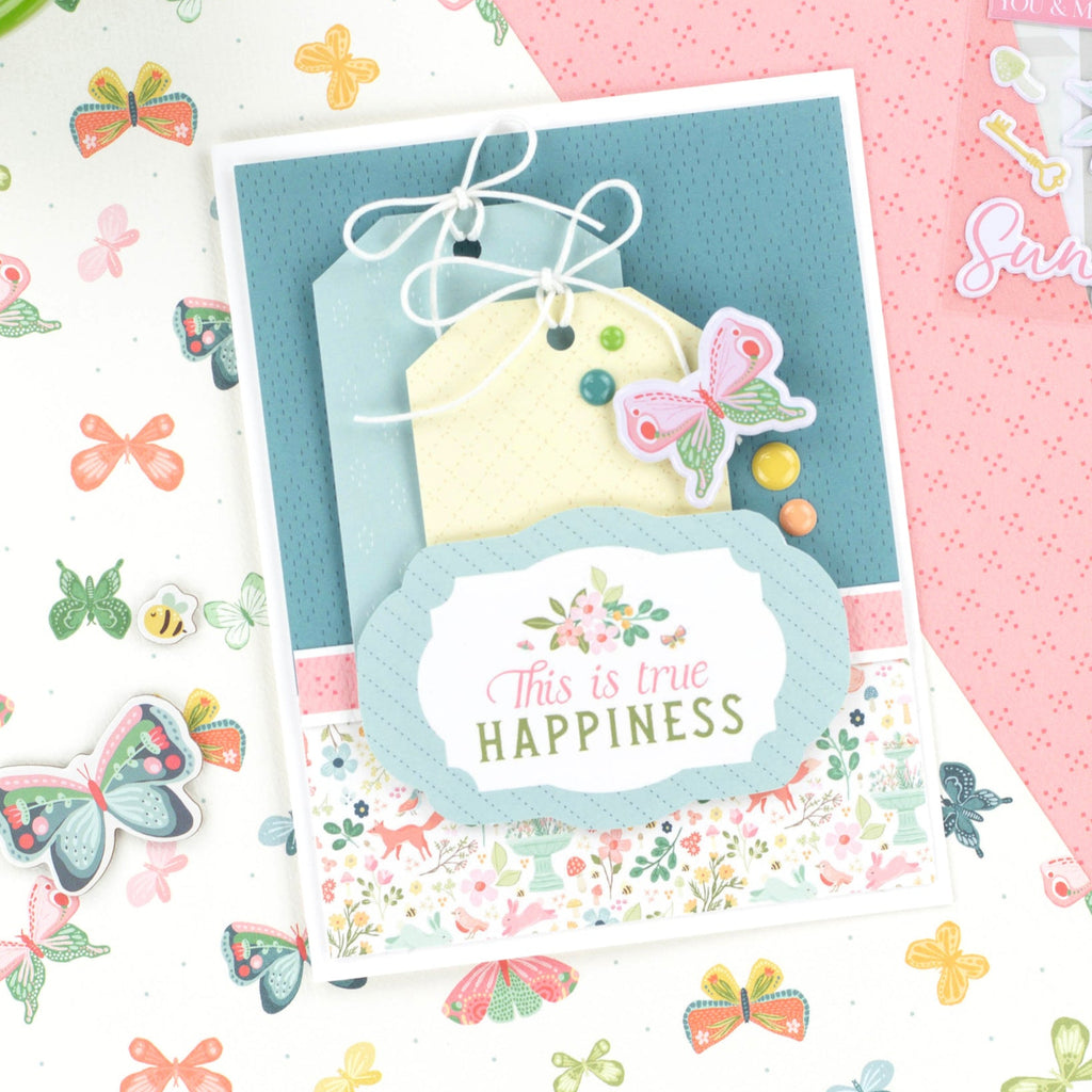 Carta Bella Secret Garden 6 x 6 Paper Pad cbgd421023 This Is True Happiness Card