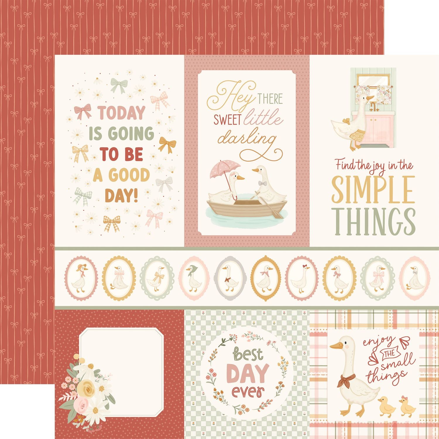 Carta Bella Silly Goose 12 x 12 Collection Kit cbgoo488016 Simple Things Sentiments