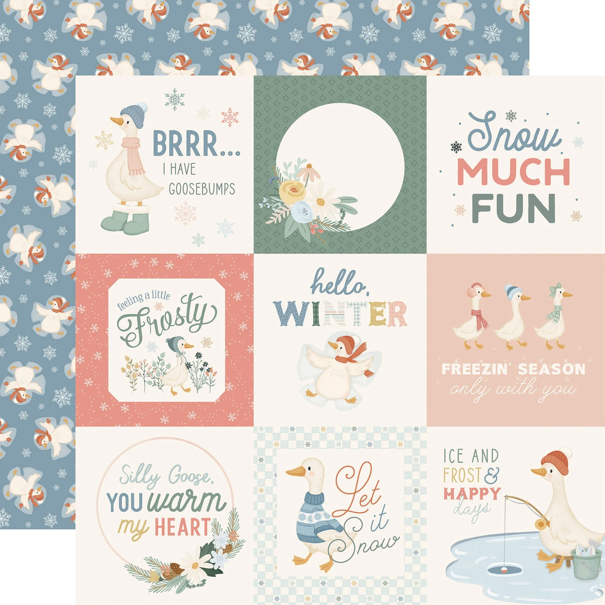 Carta Bella Silly Goose Winter 12 x 12 Collection Kit cbsgw540016 Journal Cards