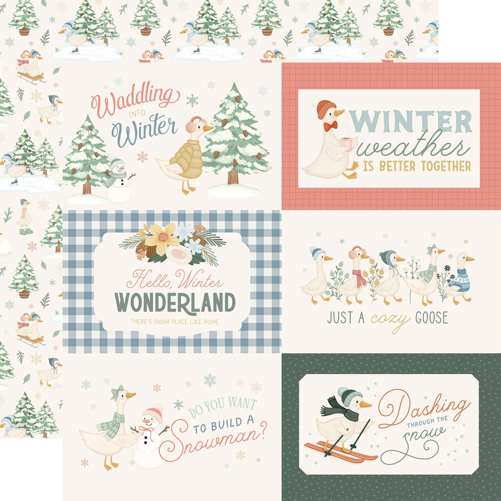 Carta Bella Silly Goose Winter 12 x 12 Collection Kit cbsgw540016 Snow Sentiments