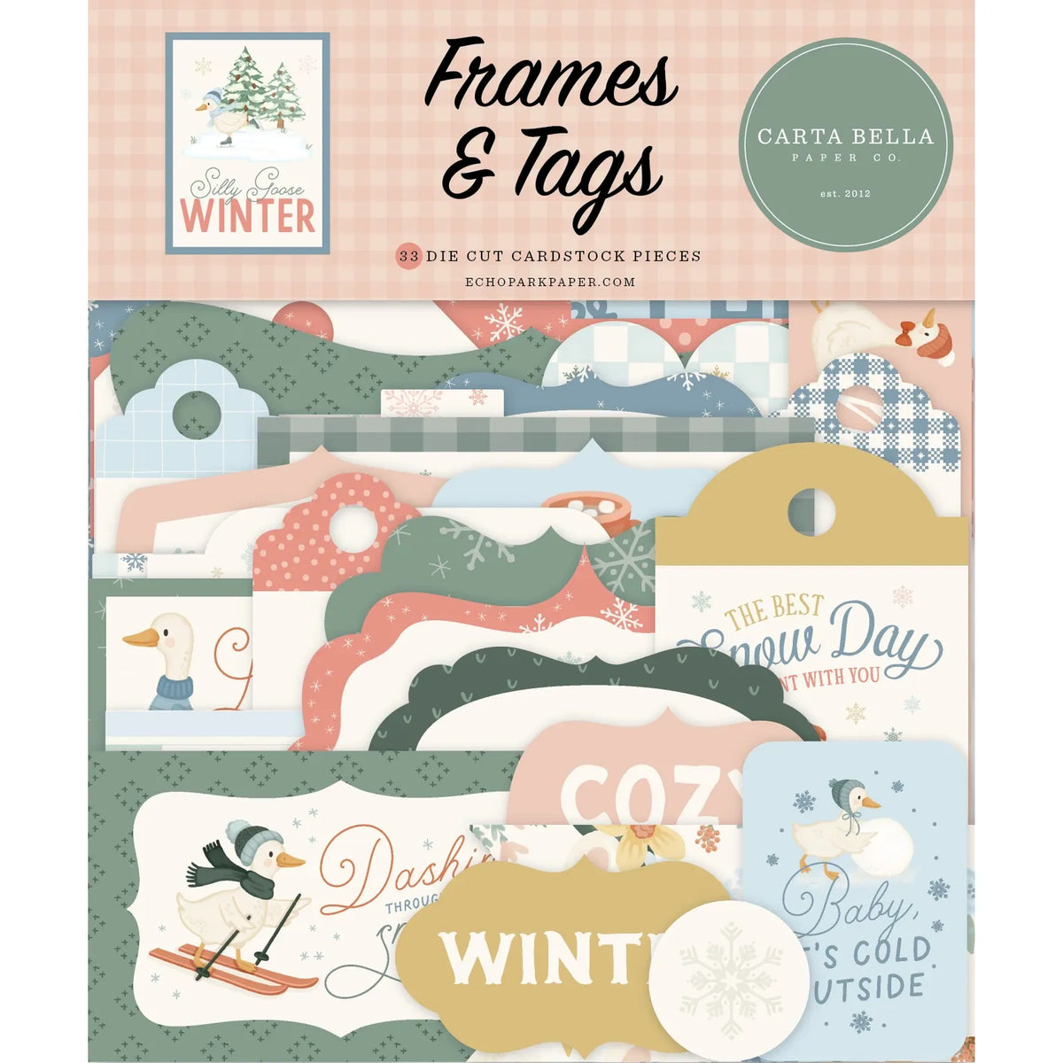 Carta Bella Silly Goose Winter Frames And Tags cbsgw540025