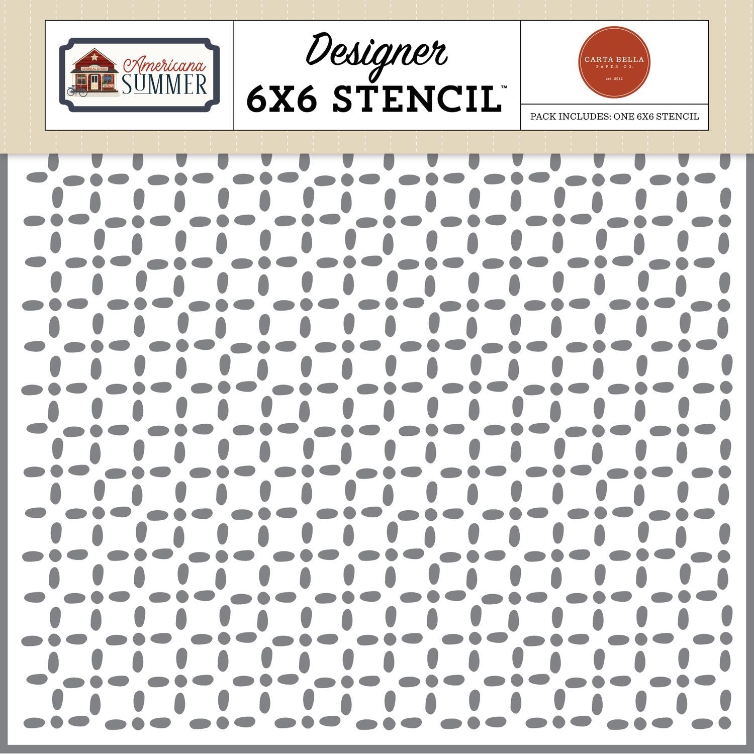 Carta Bella Stitched Summer 6 x 6 Stencil cbas493033
