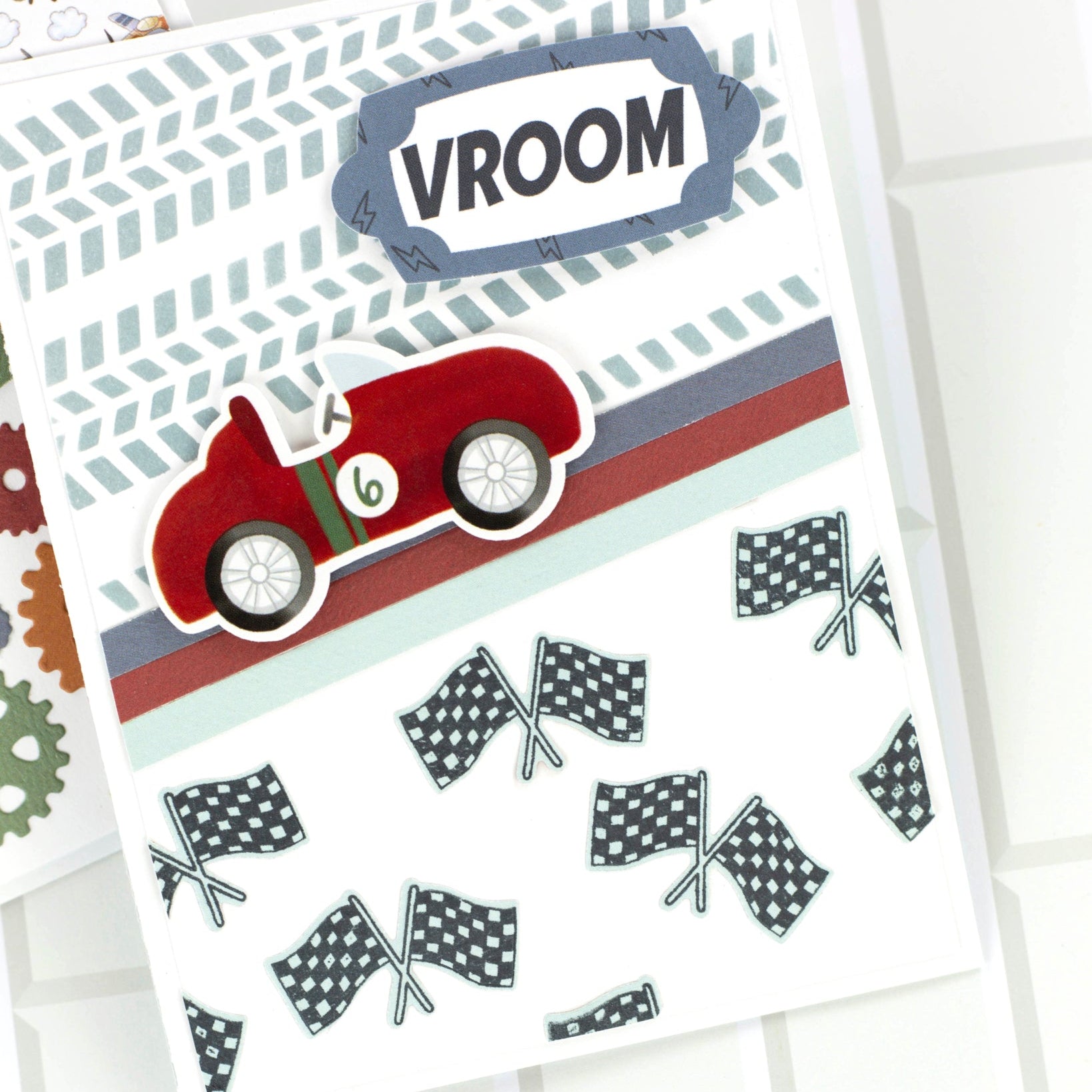 Carta Bella That's My Boy 6 x 6 Paper Pad cbb419023 Car Racing Card