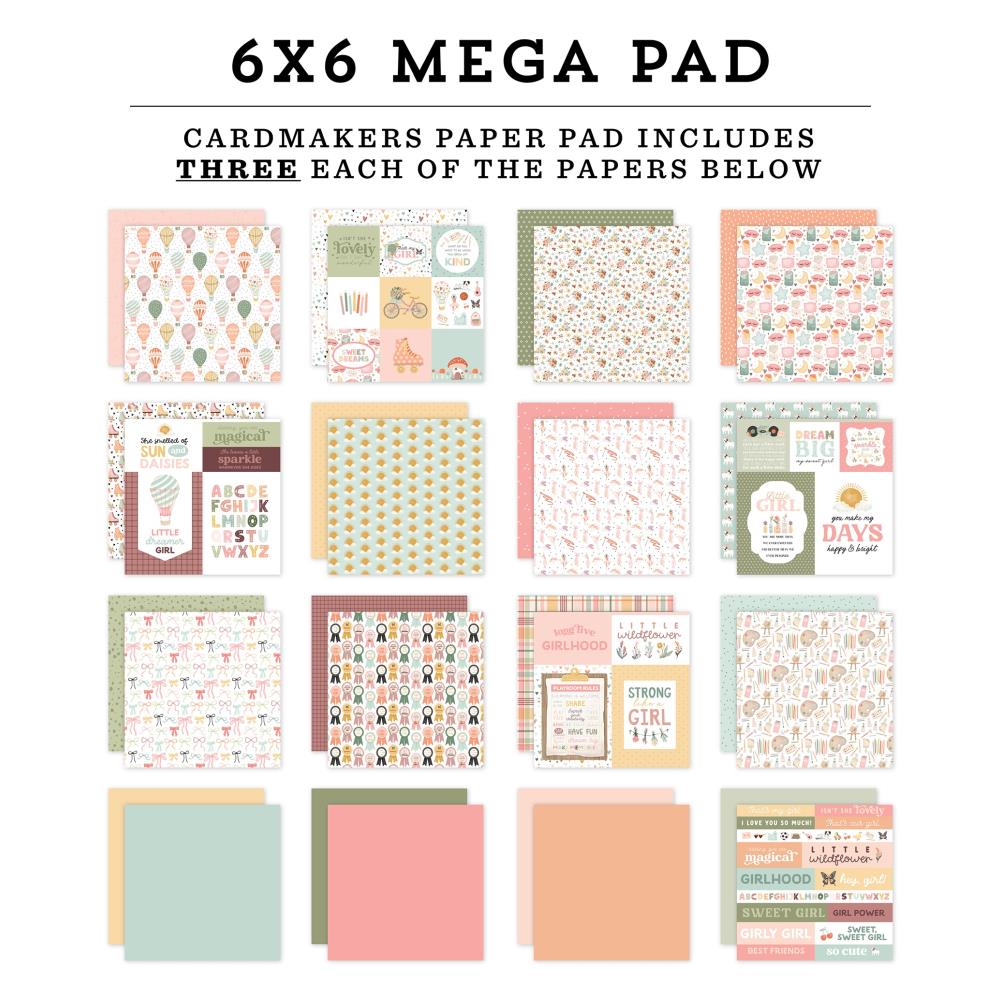 Carta Bella That's My Girl 6 x 6 Mega Paper Pad cbg418031 Detailed View