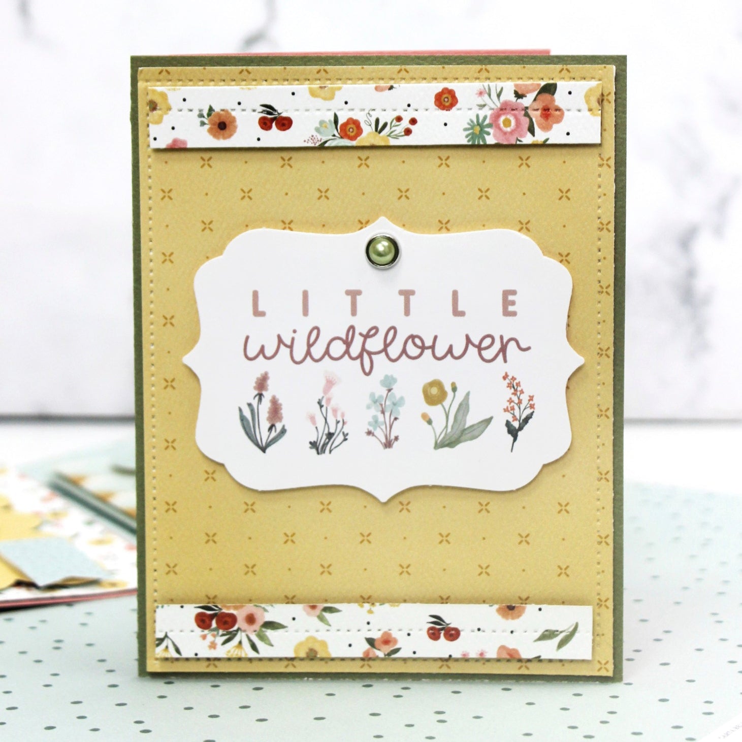 Carta Bella That's My Girl 6 x 6 Mega Paper Pad cbg418031 Little Wildflower Card