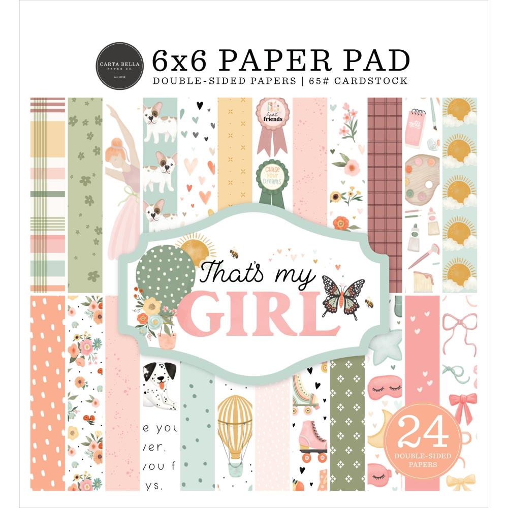 Carta Bella That's My Girl 6 x 6 Paper Pad cbg418023