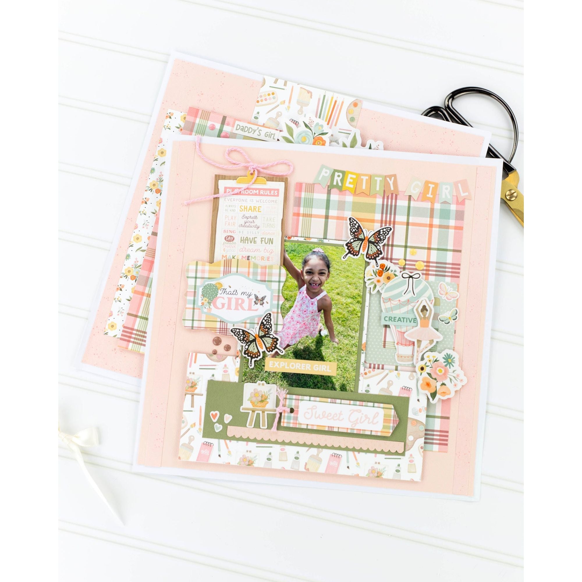 Carta Bella That's My Girl 6 x 6 Paper Pad cbg418023 Summer Layout