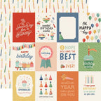 Carta Bella They Say It's Your Birthday 12 x 12 Collection Kit cbys481016 3x4 Journaling Cards