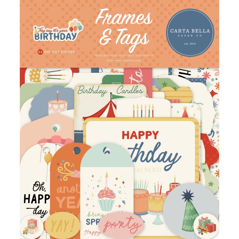 Carta Bella They Say It's Your Birthday Frames And Tags cbys481025