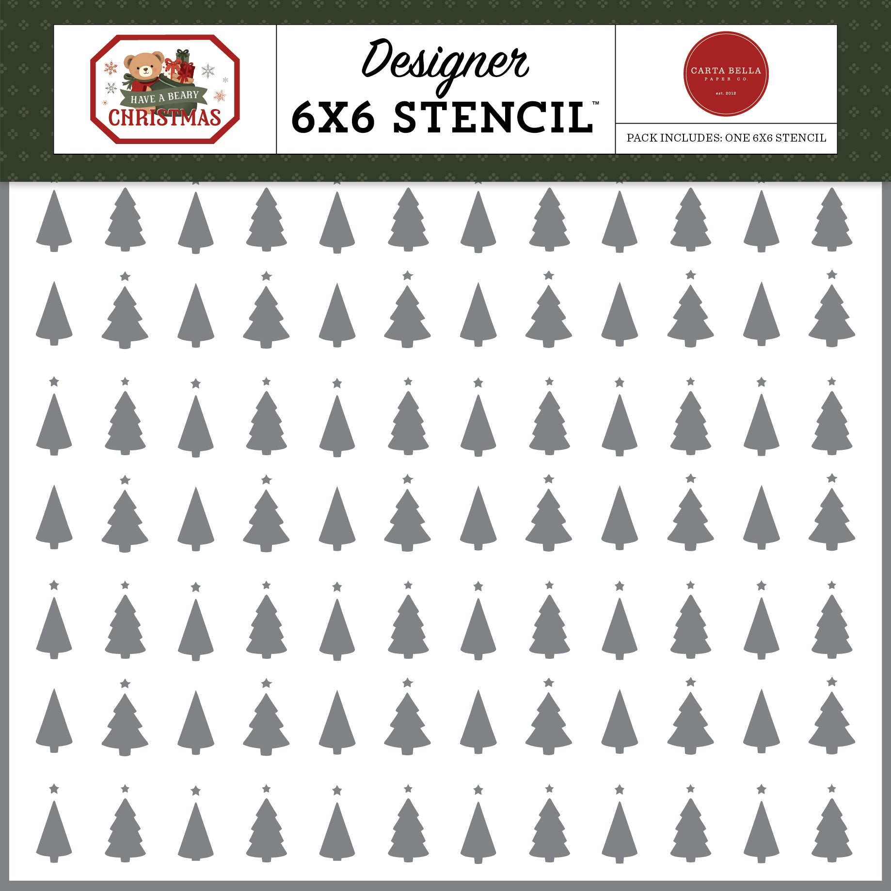 Carta Bella Trim The Tree 6 x 6 Stencil cbbc518033