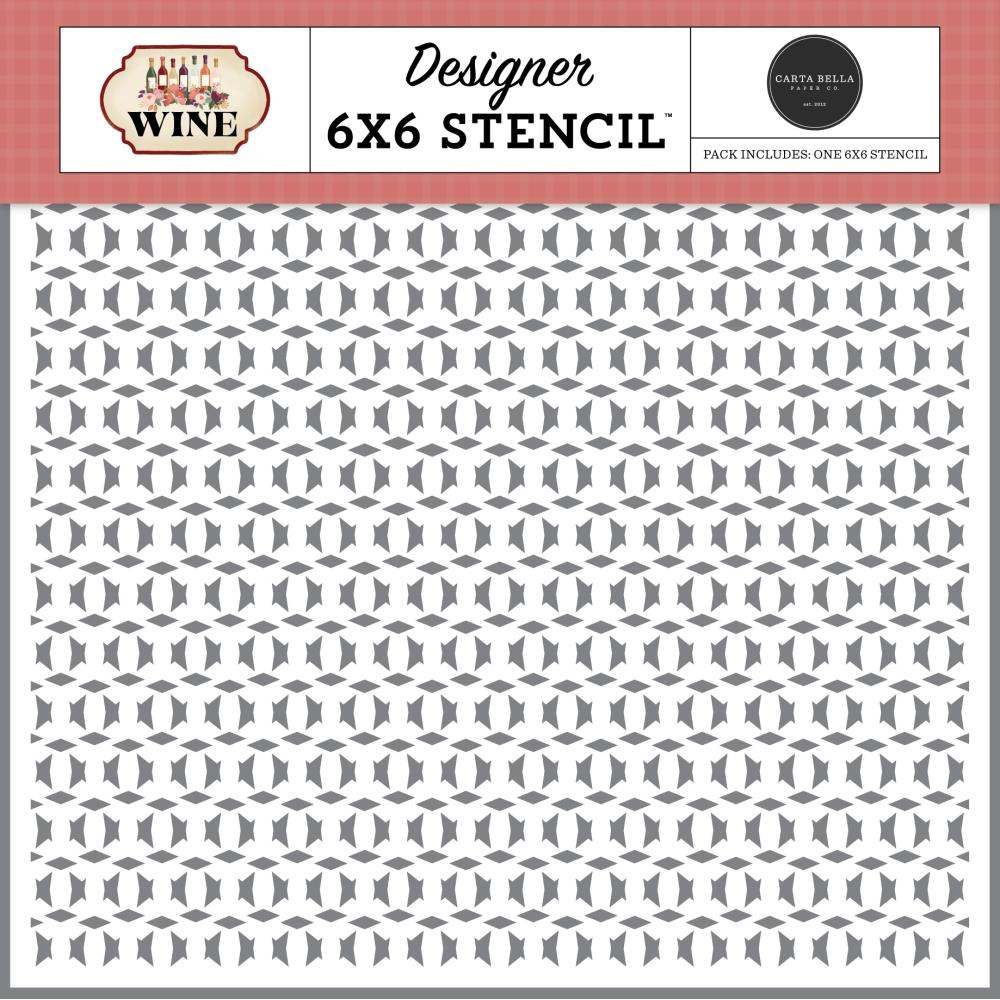 Carta Bella Vineyard Trellis 6 x 6 Stencil cbw479033
