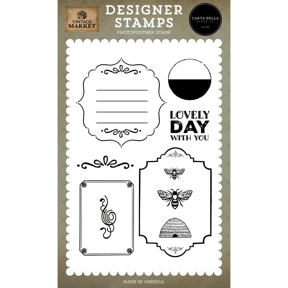 Carta Bella Vintage Frames Clear Stamps cbvt449043